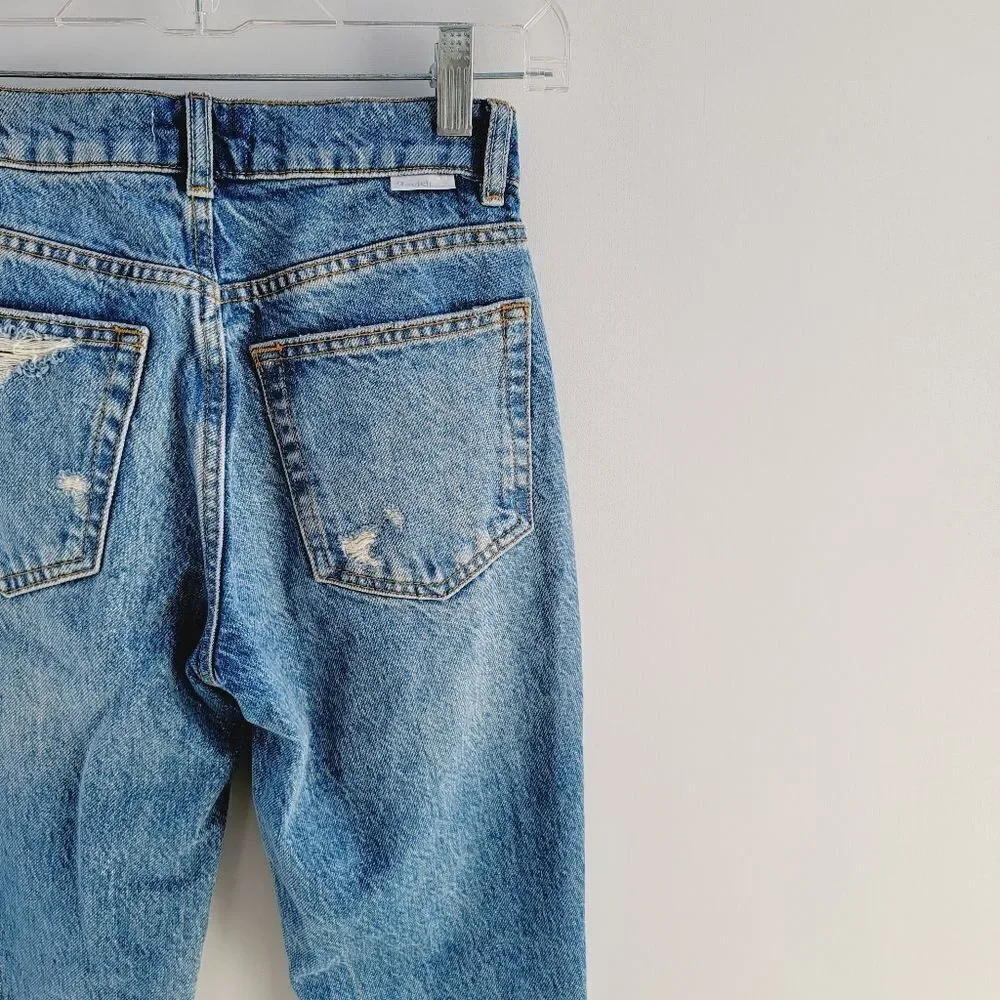 Boyish Revolve Womens 22 Billy Far Country Distressed Button Fly Jeans - Picture 9 of 16